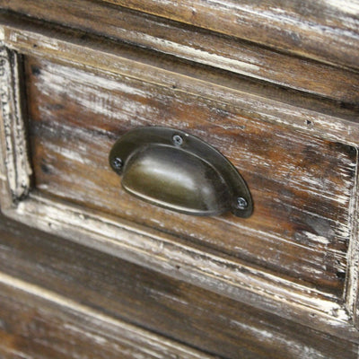 Sunset Trading Cottage Chest | Solid Wood | Distressed Brushed White