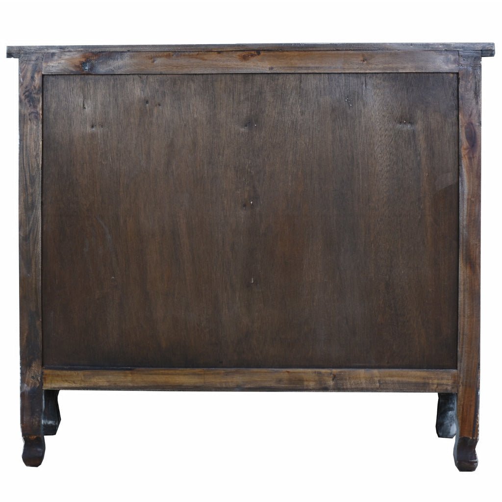 Sunset Trading Cottage Chest | Solid Wood | Distressed Brushed White