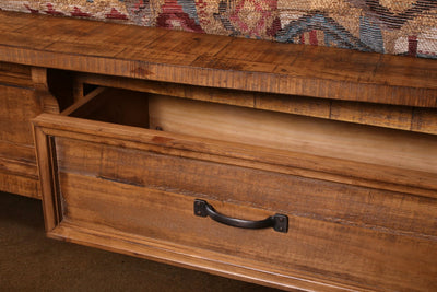 Sunset Trading Rustic City King Bed | Storage Drawers