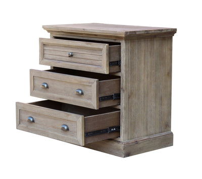 Sunset Trading Solstice Grey 3 Drawer Nightstand