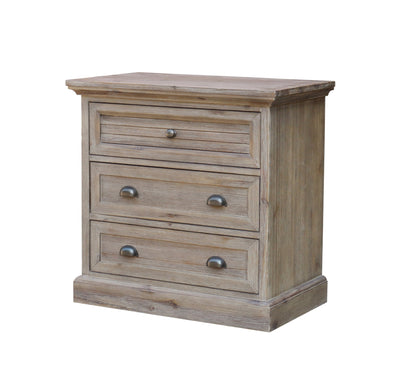 Sunset Trading Solstice Grey 3 Drawer Nightstand