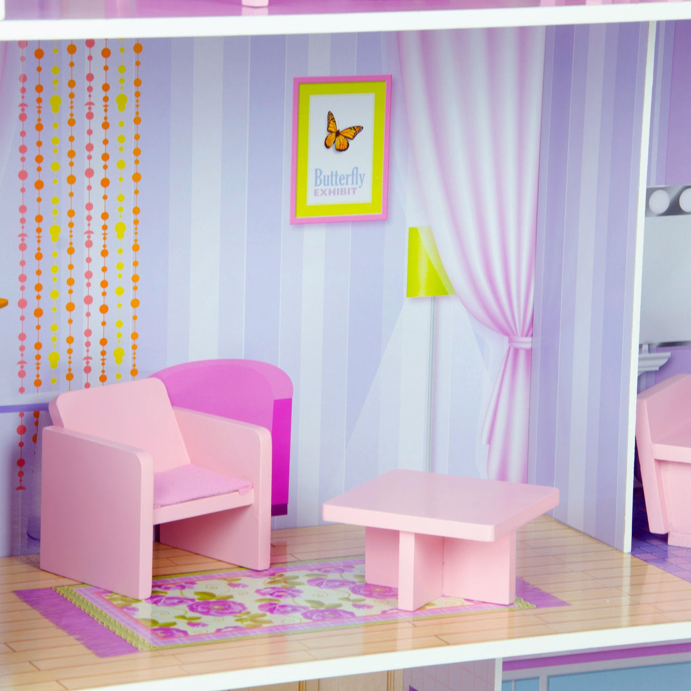 Olivia's Little World Dreamland Tiffany Dollhouse with 12 Accessories, Pink/Purple