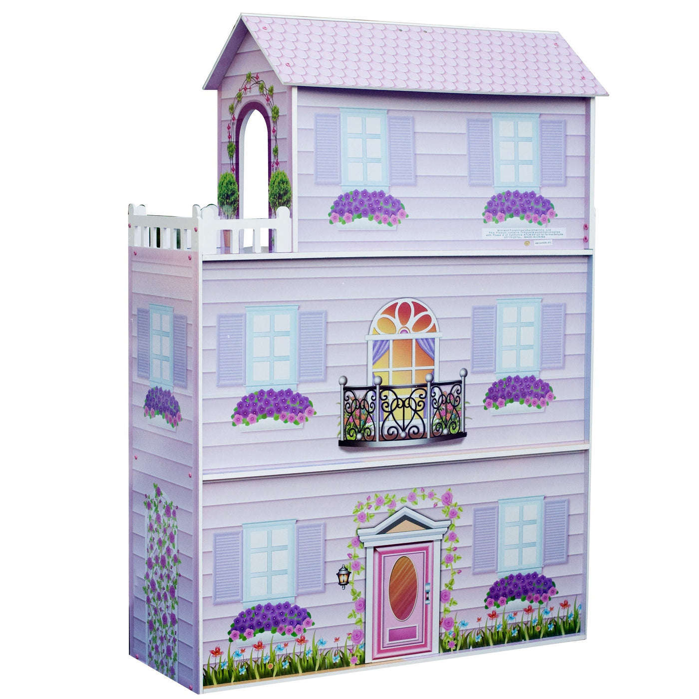 Olivia's Little World Dreamland Tiffany Dollhouse with 12 Accessories, Pink/Purple