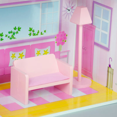 Olivia's Little World Dreamland Tiffany Dollhouse with 12 Accessories, Pink/Purple