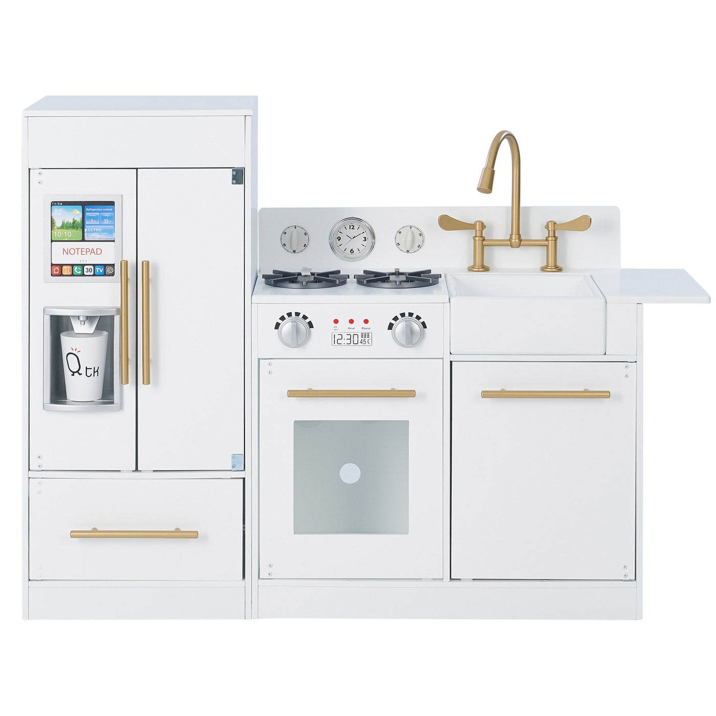 Teamson Kids Little Chef Charlotte Modern Play Kitchen, White/Gold