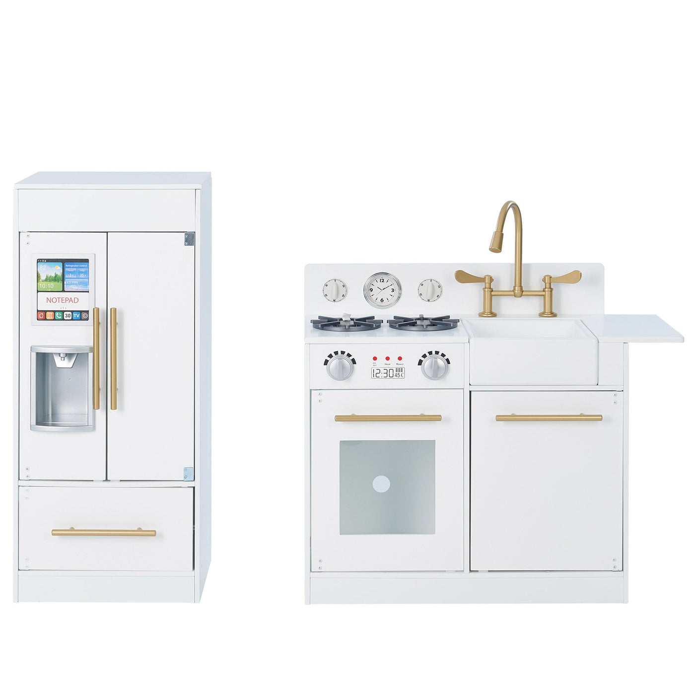 Teamson Kids Little Chef Charlotte Modern Play Kitchen, White/Gold