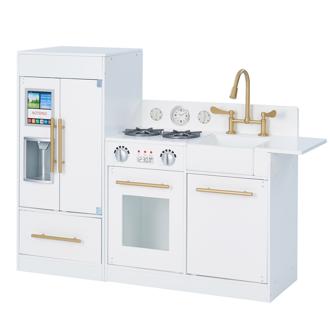 Teamson Kids Little Chef Charlotte Modern Play Kitchen, White/Gold