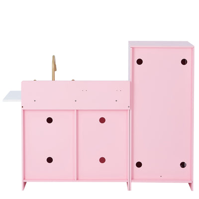 Teamson Kids Little Chef Charlotte Play Kitchen & Refrigerator Set, Pink