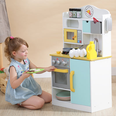 Teamson Kids Little Chef Florence Play Kitchen with Accessories, Multicolor