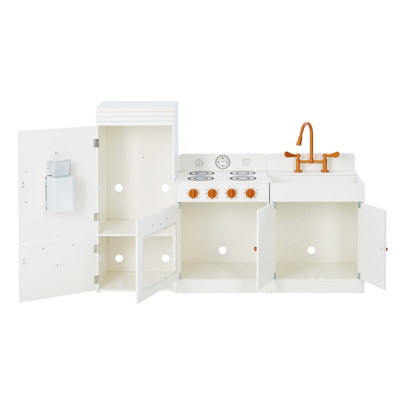 Teamson Kids Little Chef Paris Complete Kitchen Playset, White/Rose Gold