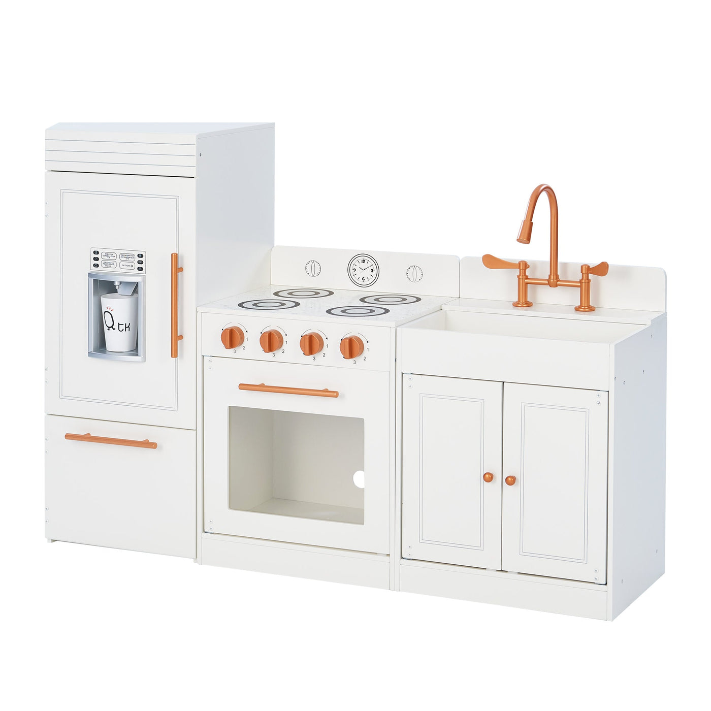 Teamson Kids Little Chef Paris Complete Kitchen Playset, White/Rose Gold