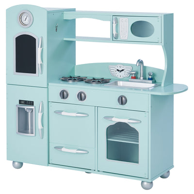 Teamson Kids Little Chef Retro Kids Kitchen Playset, Mint