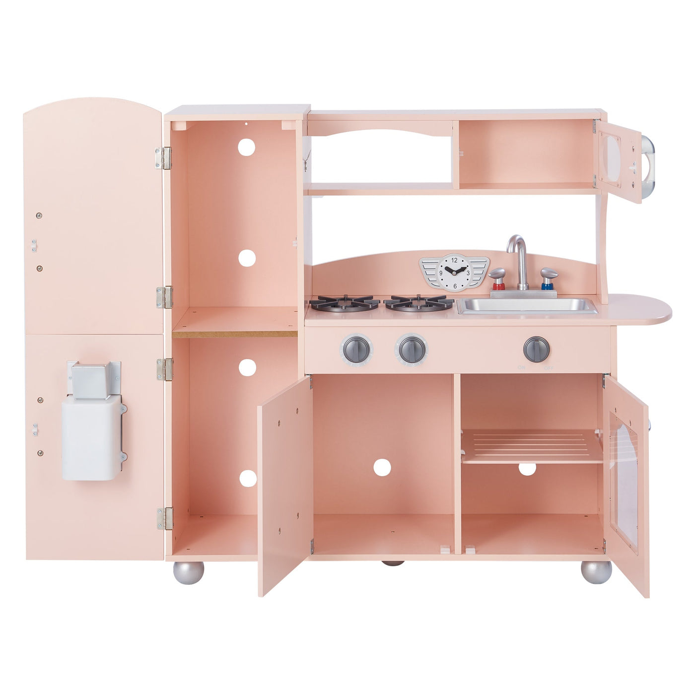 Teamson Kids Little Chef Retro Play Kitchen, Pink