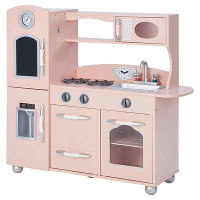 Teamson Kids Little Chef Retro Play Kitchen, Pink