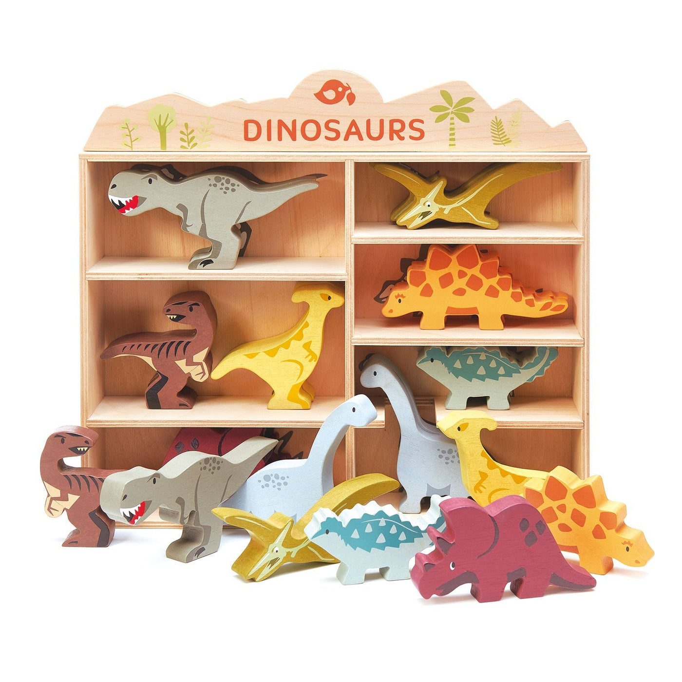 Dinosaurs - 3 of each piece in a display stand