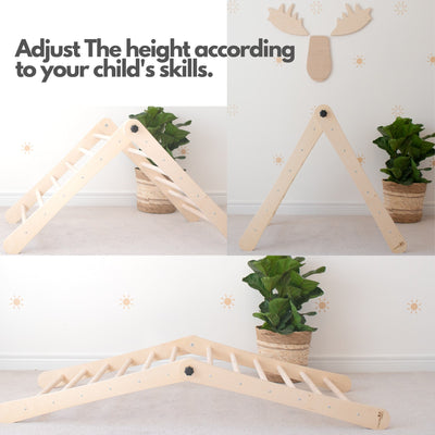 BUNDLE - Adjustable Pikler Triangle & Reversible Ramp