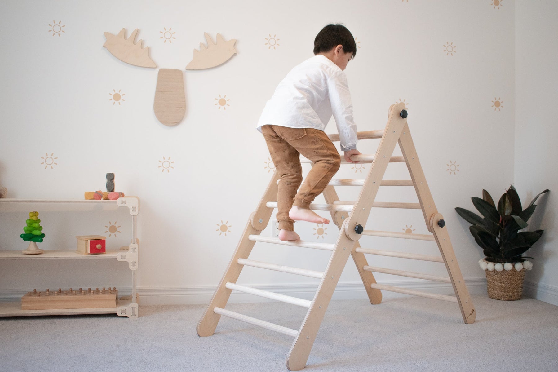 BUNDLE - Transformable Pikler Triangle & Reversible Ramp – Monkey Bunks