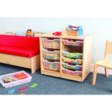 Clear Tray Double Column Storage Cabinet
