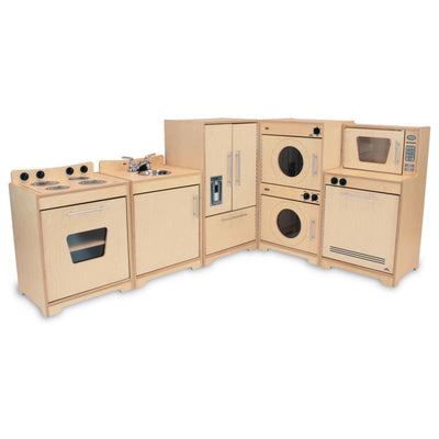 Contemporary Pretend Play Kitchen Ensemble: Natural