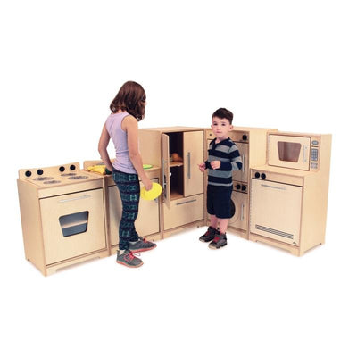 Contemporary Pretend Play Kitchen Ensemble: Natural