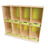 F1 Shallow Gratnell Plastic Tray Lime Green