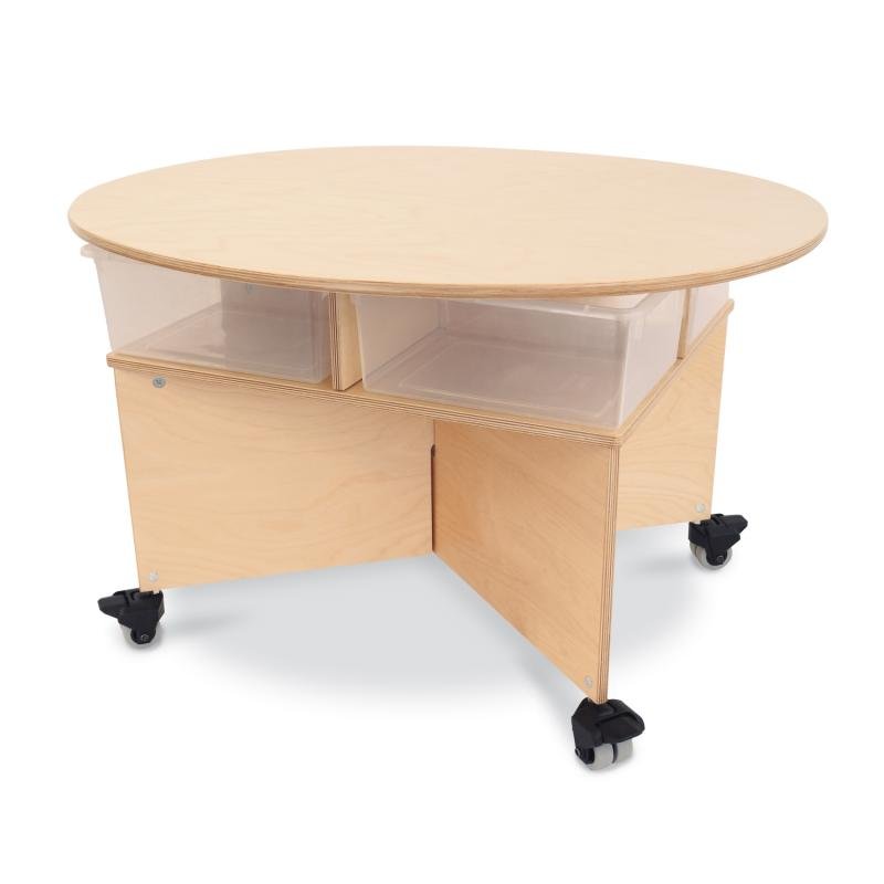 Mobile Collaboration Table With Trays