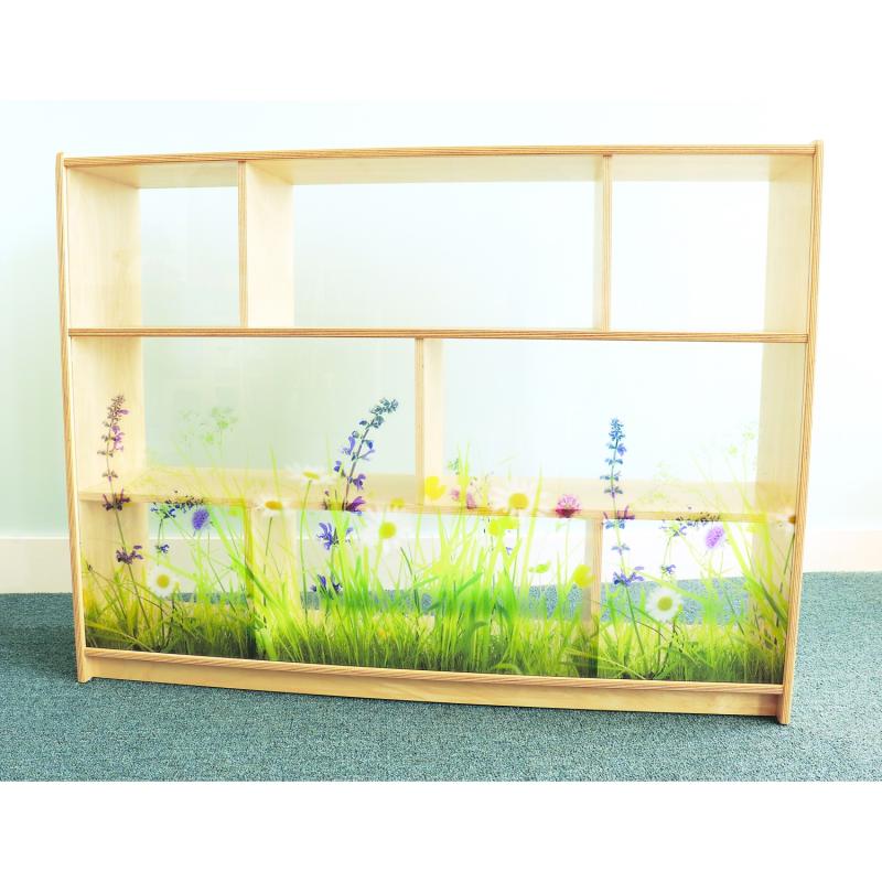 Nature View Acrylic Back Cabinet 36H