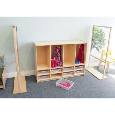 Preschool 8 Section Coat Locker With Trays