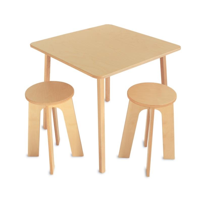 Stand Up Table With Two Stools Set