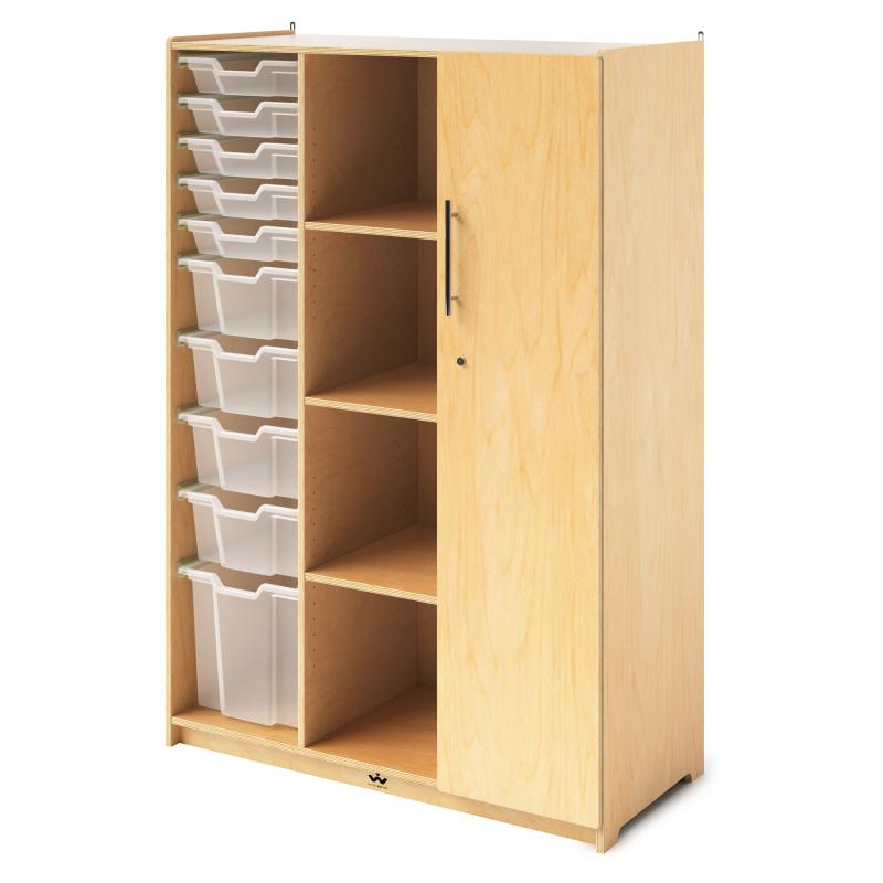 Teachers Wardrobe With Trays and Locking Door