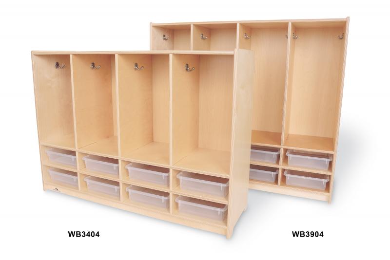 Toddler 8 Section Coat Locker With Trays