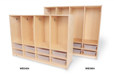 Toddler 8 Section Coat Locker With Trays