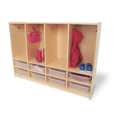 Toddler 8 Section Coat Locker With Trays