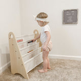 Modern Sling Bookshelf - Gray w/ White