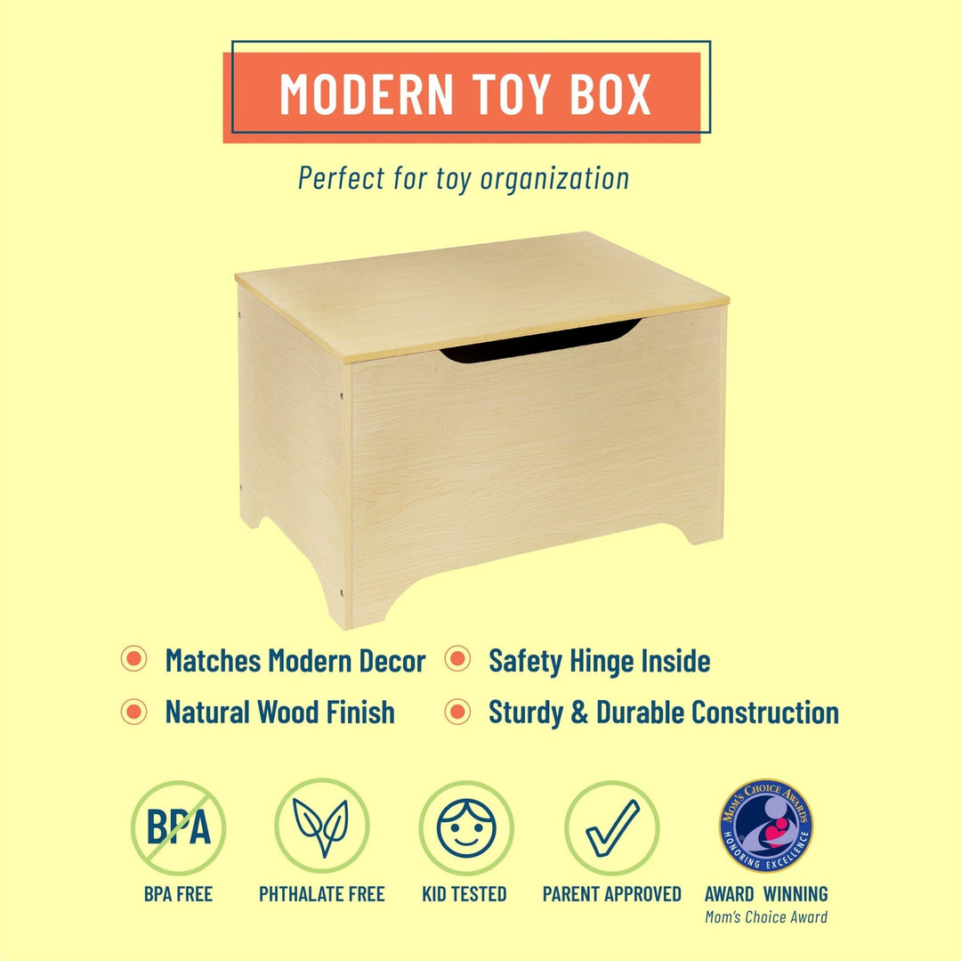Modern Toy Box - Natural – Monkey Bunks