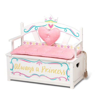 Princess Bench Seat w/ Storage - White