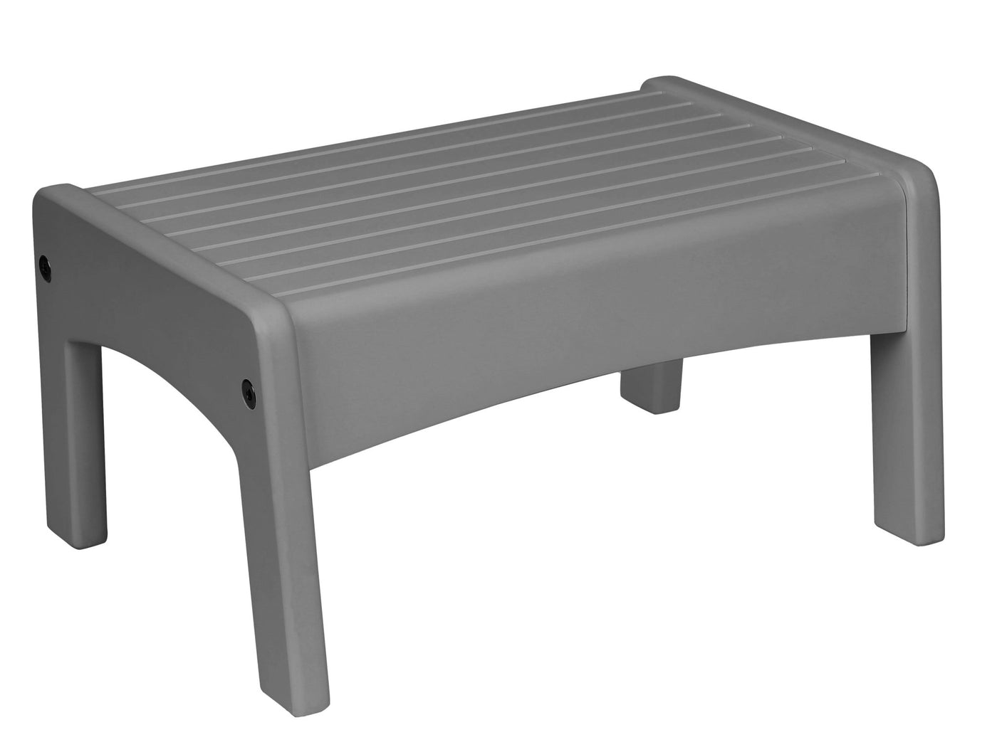 Slatted Step Stool - Gray