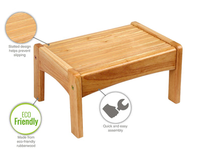 Slatted Step Stool - Oak Finish