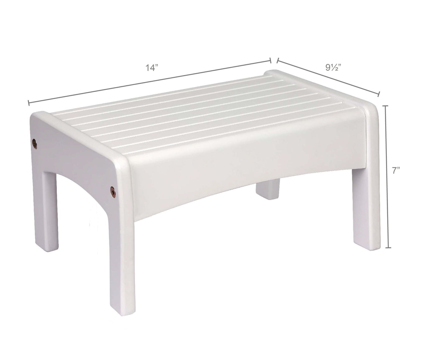 Slatted Step Stool - White