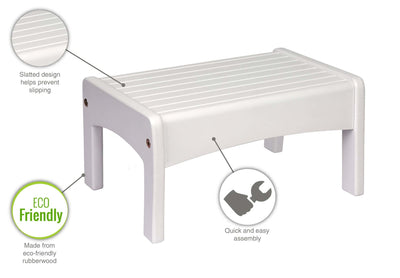 Slatted Step Stool - White