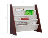 Sling Book Shelf - Cherry w/ Tan