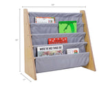 Sling Book Shelf - Natural w/ Gray