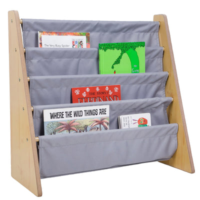 Sling Book Shelf - Natural w/ Gray