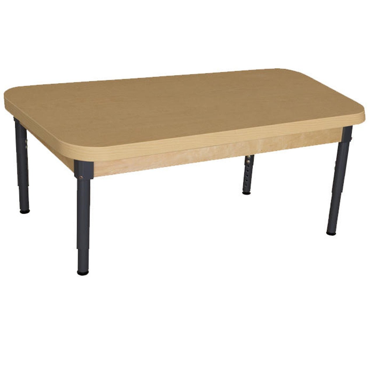 30" x 44" Rectangle High Pressure Laminate Table with Adjustable Legs 12"-17"