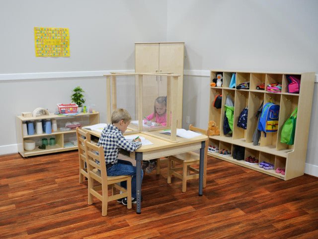 Person Desk with Sneeze Guard