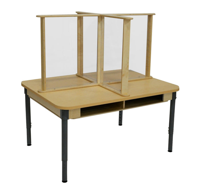 (4) Person Desk with Sneeze Guard - 36" x 48"