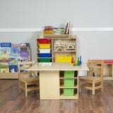 Cubby Table with (12) Lime Green Trays