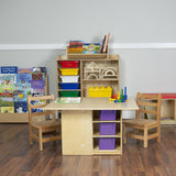 Cubby Table with (12) Purple Trays