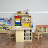 Cubby Table with (12) Translucent Trays