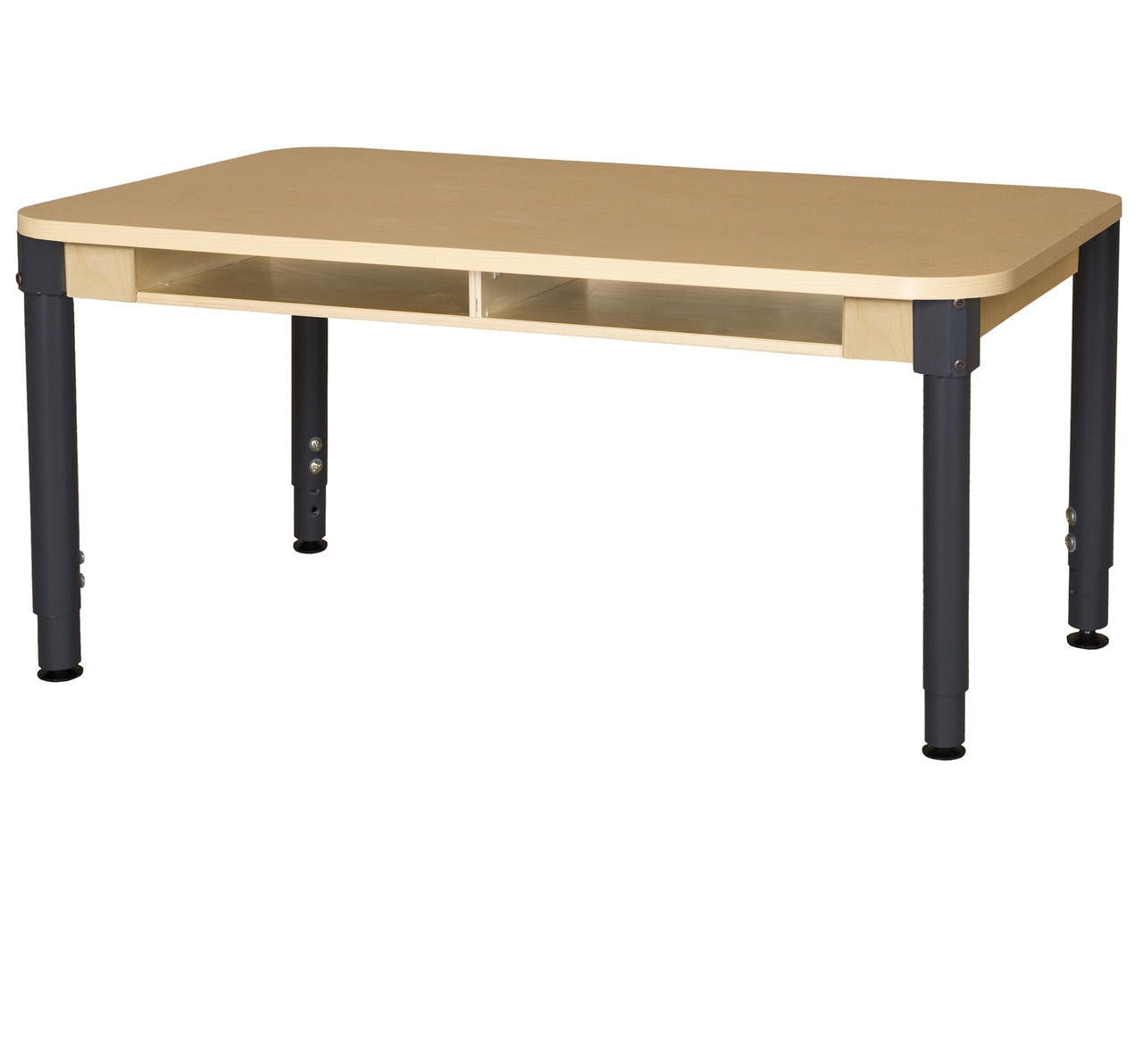 Four Seater High Pressure Laminate Desk with Adjustable Legs 18-29"